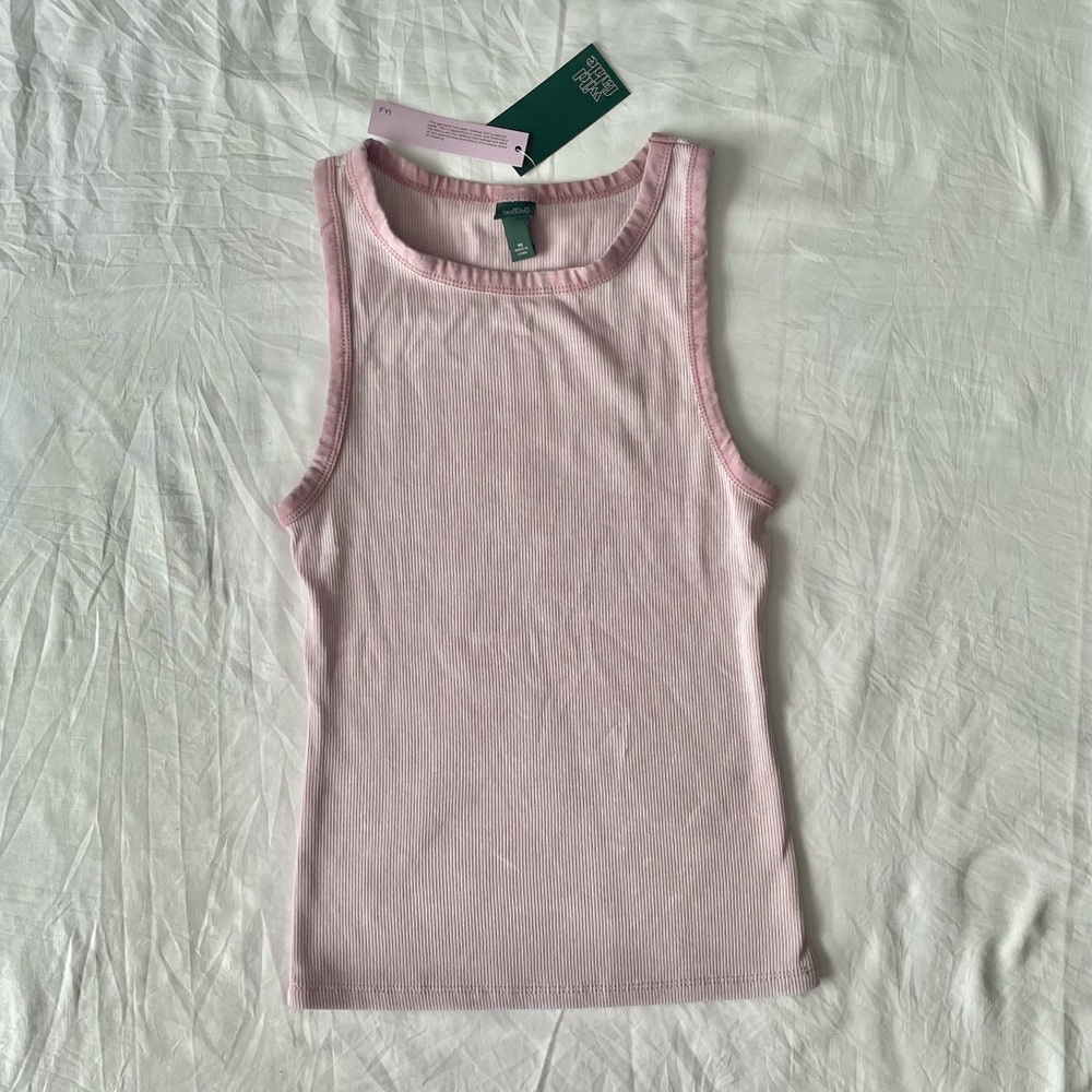 Wild Fable Pink Ribbed Sleeveless Tank Top